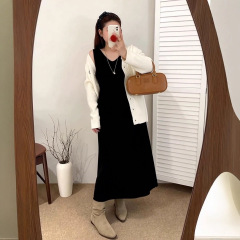 【包邮】大码女装双面穿背心裙女连衣裙2025秋胖mm中长款连衣裙