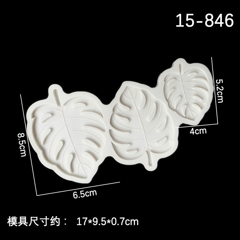 Amazon popular simulación planta tortuga hoja de silicona fondant molde de la hoja de la torta decoración de chocolate molde de bricolaje