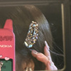 Silver hairgrip, brand high-end fashionable bangs, internet celebrity, light luxury style, simple and elegant design