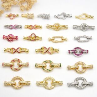 18K��ɫ��ɫ�ʯ���ĈA��8��������β�������B�ӿ��^diy���