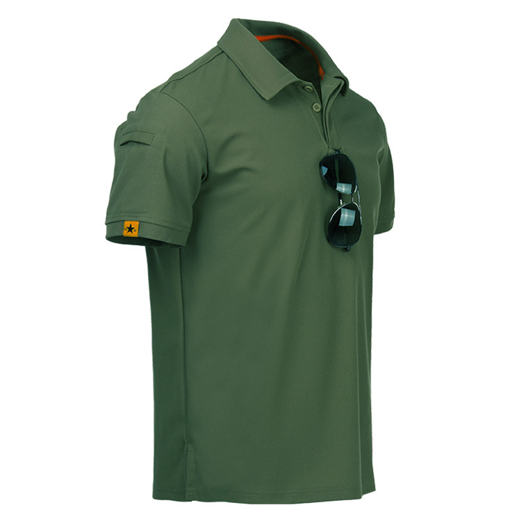 Summer Outdoor Quick Dry Men's Collared T-Shirt Quick Dry Men's Sporty Loose T-Shirt
