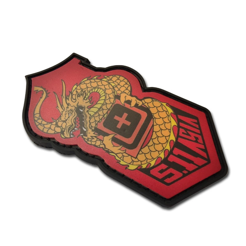 Tactics badge PVC, rubber patch, glue, 3D