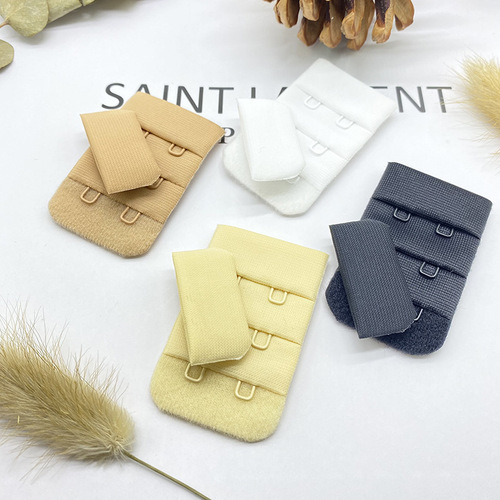 Bra accessories adjustment extension 3X2 extended buckle underwear accessories nylon three-breasted buckle covered with rubber buckle buckle