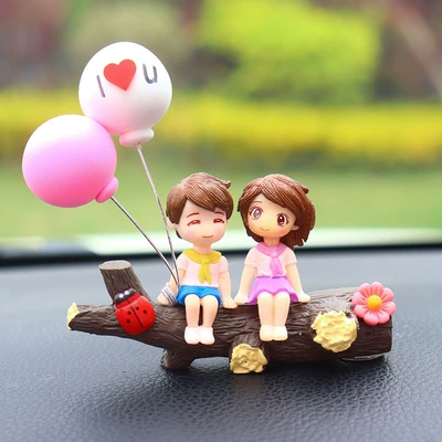 Ornaments for the Dashboard, Cute Car ornaments - buckles-couple-balloon-blue-and-purple-new