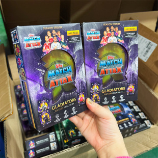 正版授权2025-26 Topps 欧冠 Match Attax 大铁盒紫色款周边谷子-阿里巴巴