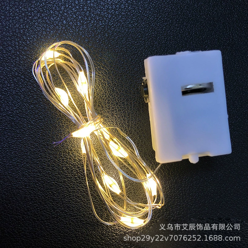LED copper wire fairy lights, 3‑mode adjustable, warm/multi colors, AG13/LR44 battery