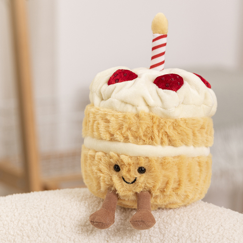 Creative Plush Toy Singing Glowing Cake Doll For Children's Birthday Fake Cake Funny Gift_voghion.com