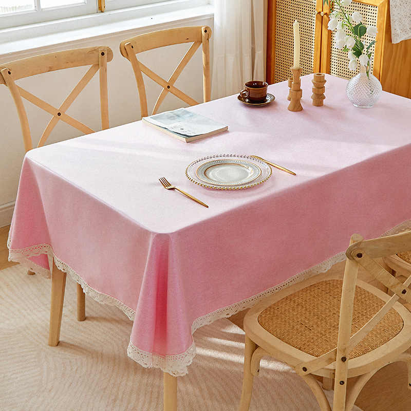 Ins algodón imitación tela de mesa impermeable a prueba de aceite sin lavado tela de mesa de comedor viento crema simple moderna alta sensación tela de mesa de té