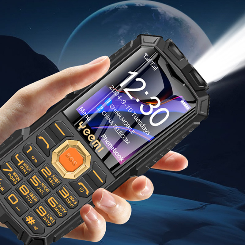 跨境外贸老人手机双卡直板按键老人机带充电宝多国语言可提供俄键