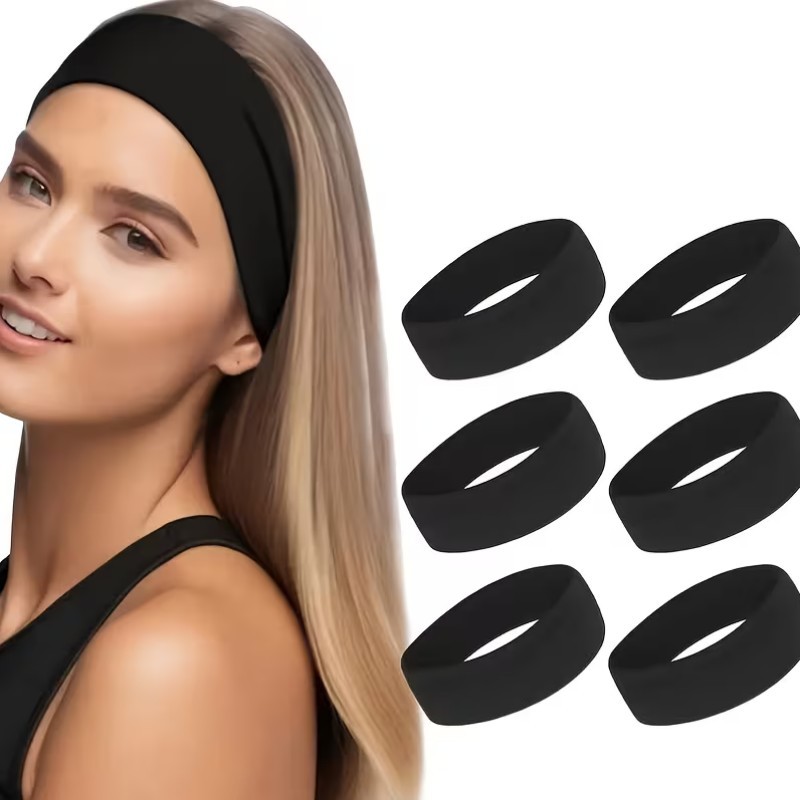 4 Pieces/5 Pieces/6 Pieces Cross-Border Hot-Selling Outdoor Sports Headbands, Summer Hot-Selling Ultra-Thin Anti-Sweat Sports Headbands