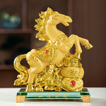 2026马年绒沙金马摆件工艺品生肖立马保险开门红商务年会酒会礼品