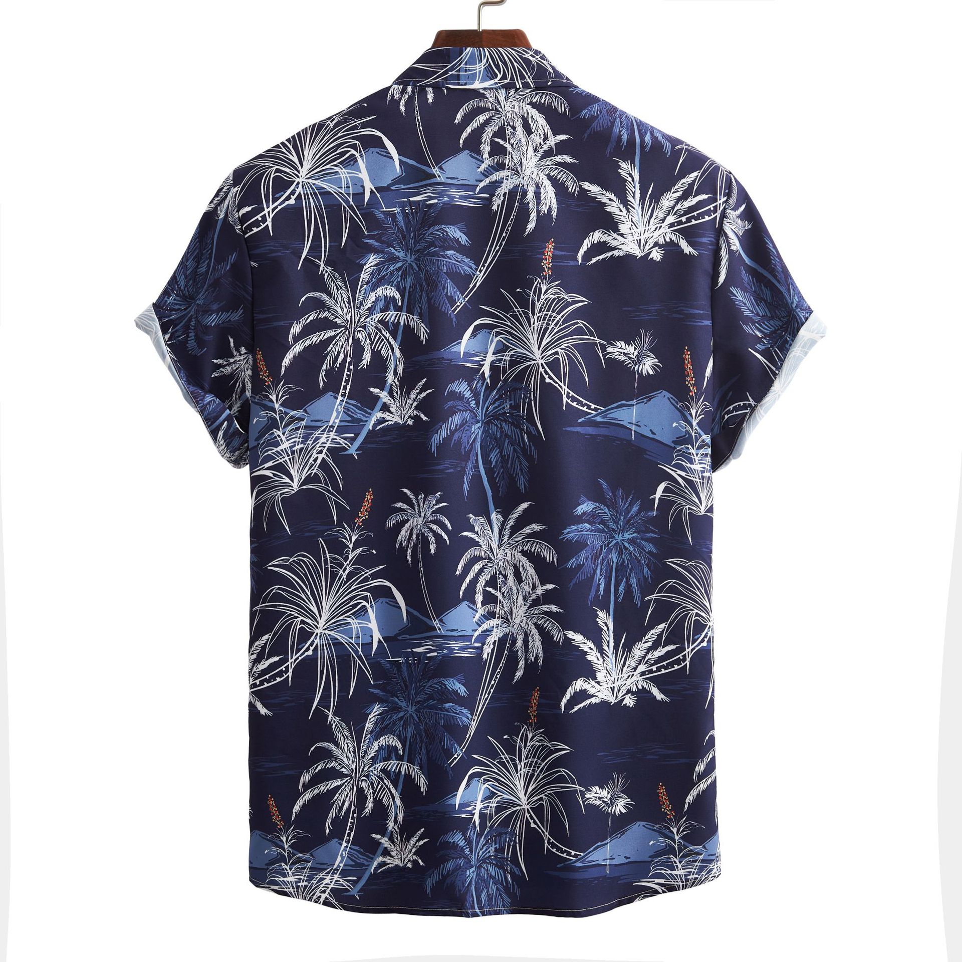 2024 Fashion Casual Beach Style Digital Printed Short sleeved Shirt_voghion.com