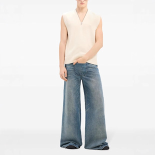 Foreign Trade Woolen Company Custom-Made Korean Trendy V Neck Zipper Vest