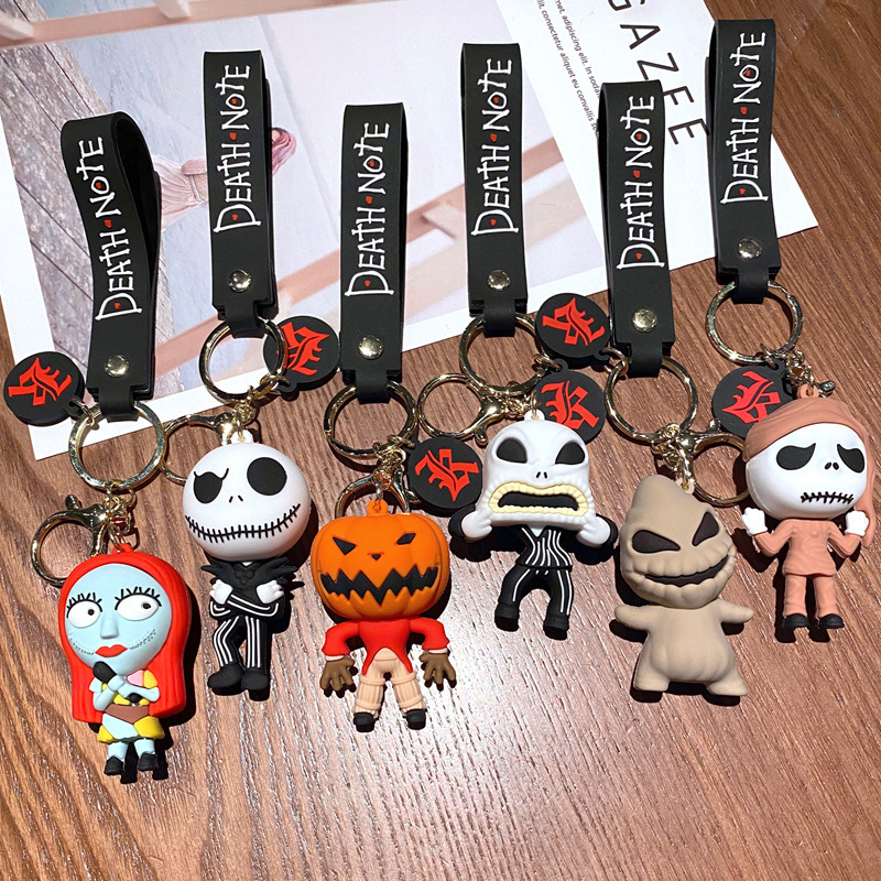 Christmas Night Cry Halloween Keychain Pumpkin Skull Cartoon Doll Car Keys Party Gift Pendant