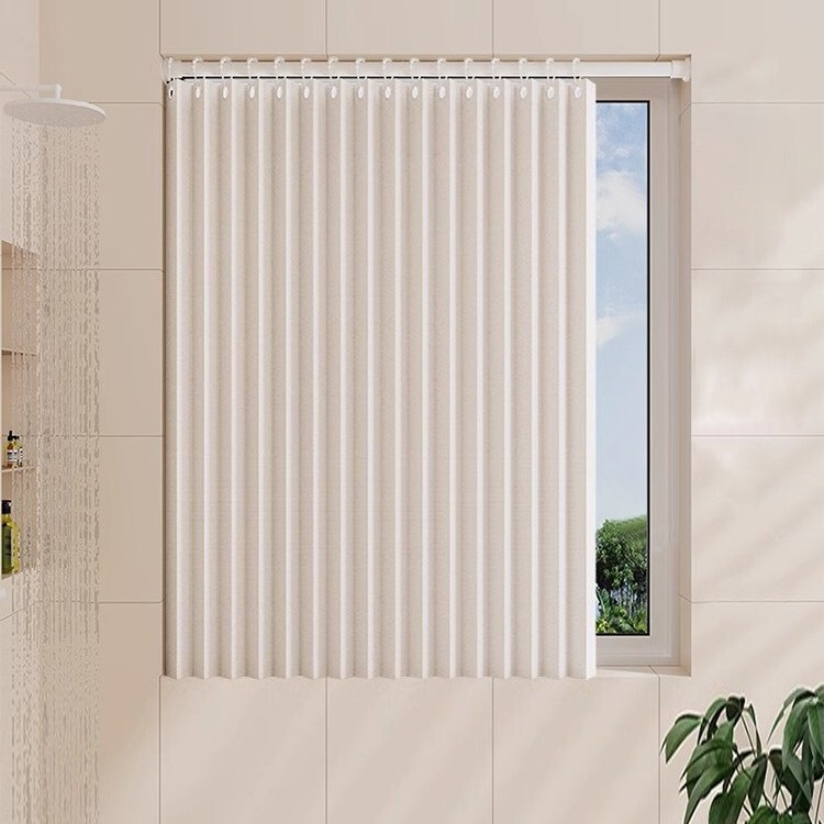 Bathroom window curtain, no-drill installation, invisible folding curtain for small bathroom windows, waterproof and light-blocking curtain for toilets Bathroom window curtain, no-drill installation, invisible folding curtain for small bathroom windows, waterproof and light-blocking curtain for toilets