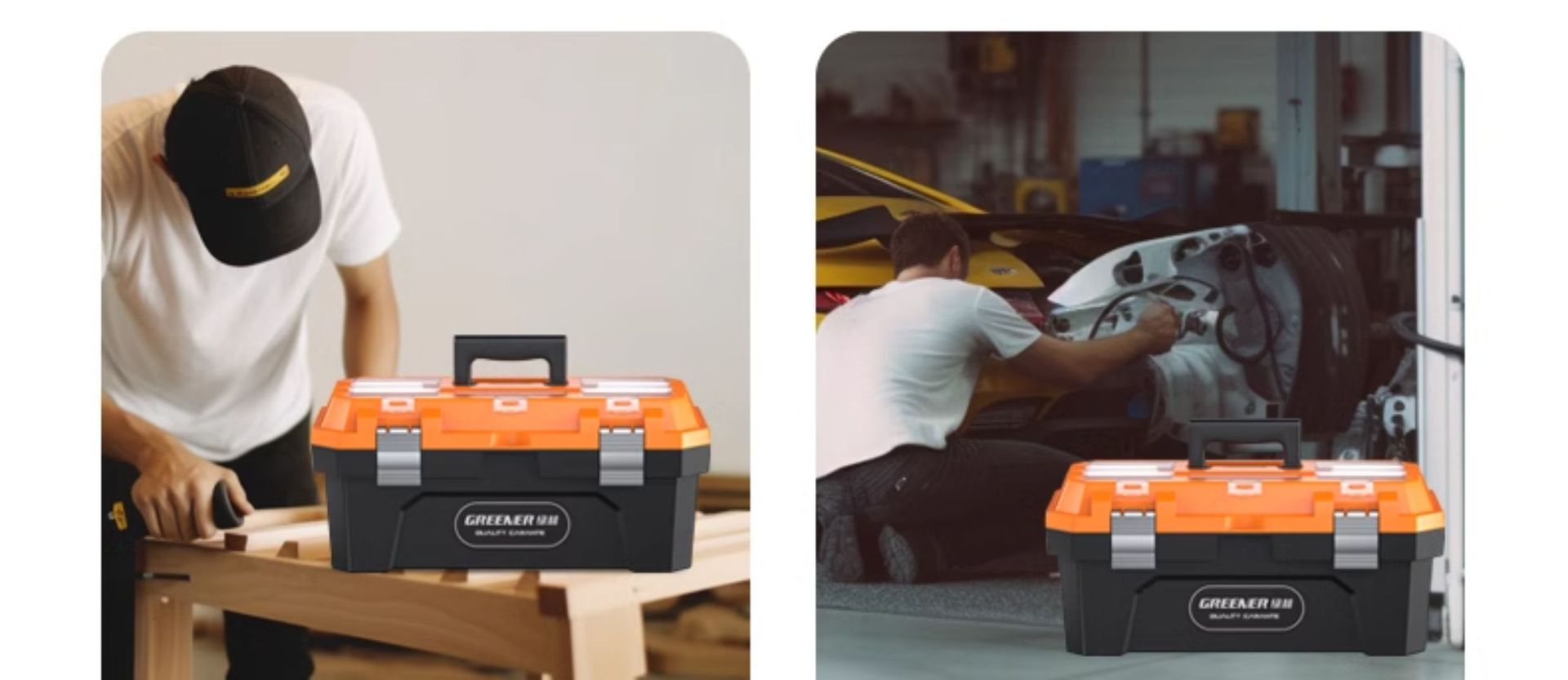 Suitable for Green Forest Toolbox Storage Box Hardware Large Industrial Grade Home Portable Car Multifunctional Maintenance