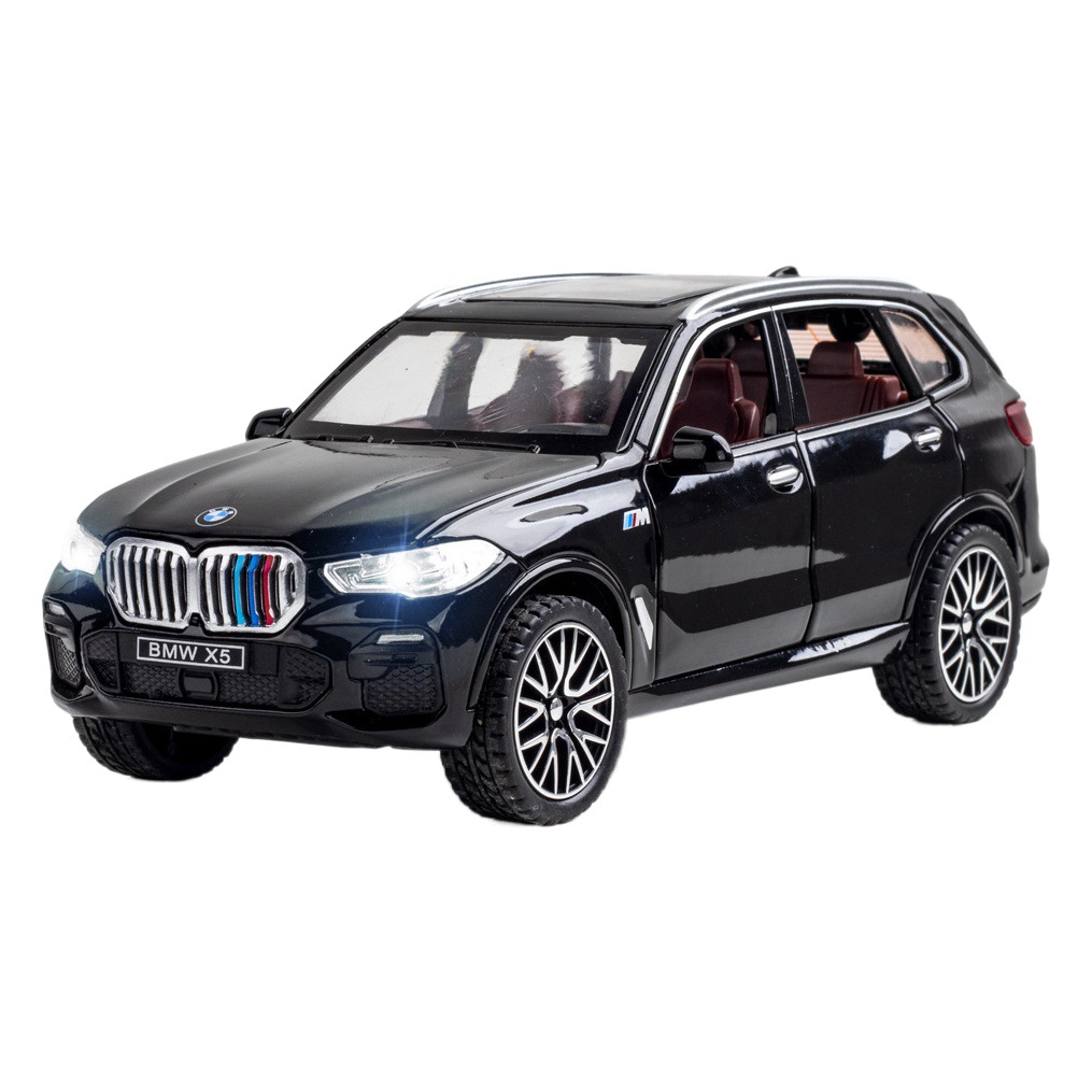Nuevo modelo de coche de aleación Ao 1:32 Baoma X5 vehículo todoterreno retroceso con sonido y luz modelo de coche juguetes accesorios musicales