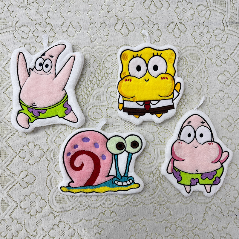 Wholesale Cartoon Creative Cute Hand Towels for Home Bathroom and Kitchen, High-Value Hanging Coral Fleece Hand Drying Towels