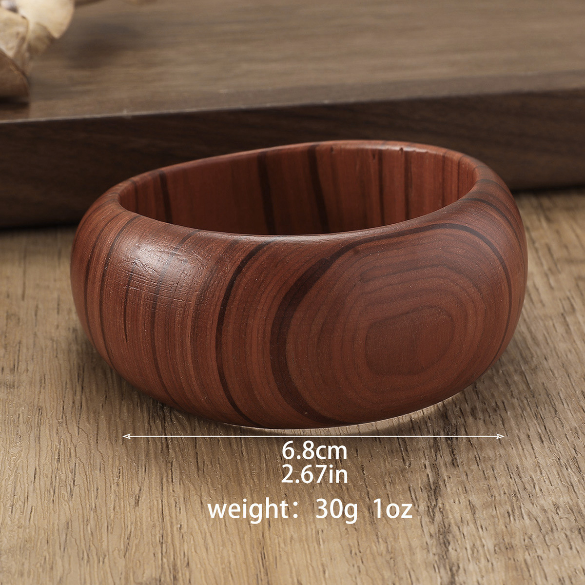 50g Weight Bangle Classification Wood Chain Material 1 Piece Quantity Holiday, Party Occasion Wood Material Geometric Pattern All Seasons Season Unisex Gender Retro, Classic Style Style Retro Classic Style Geometric Wood Bangles Wholesale 13