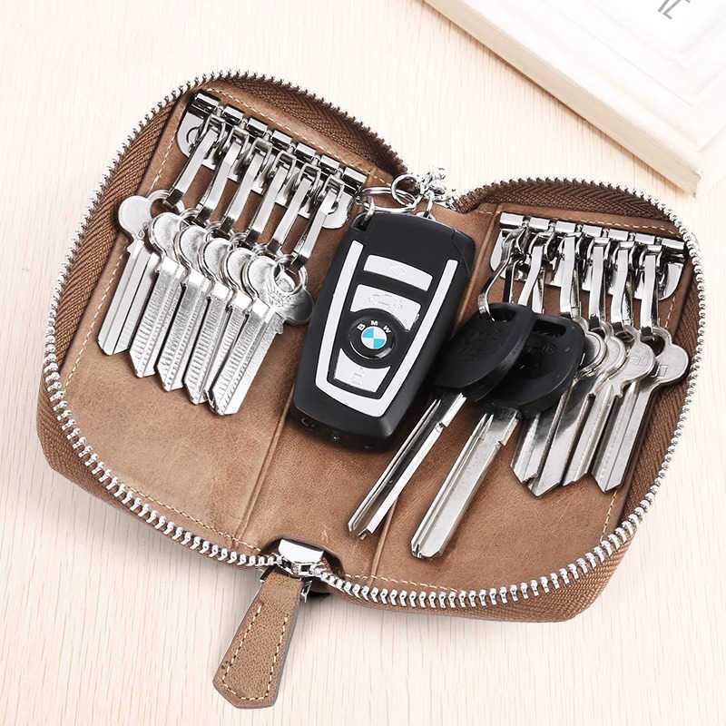 Key Bag 2025 New Model Large Capacity Textured Key Bag Men's Key Storage Bag Women's Car Key Case
