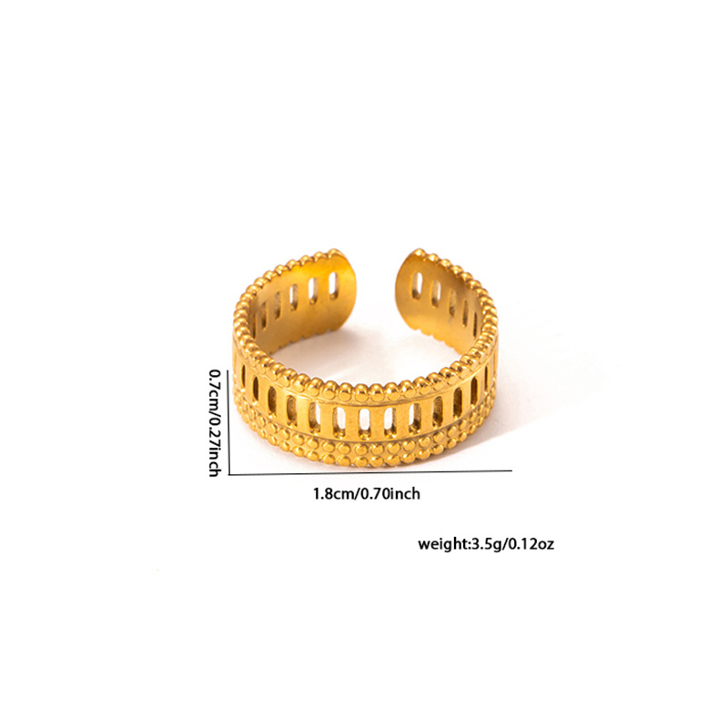 Groothandel Sieraden Elegant Kruis Liefde Hartvorm Effen Kleur Titanium Staal Open Ring display picture 5