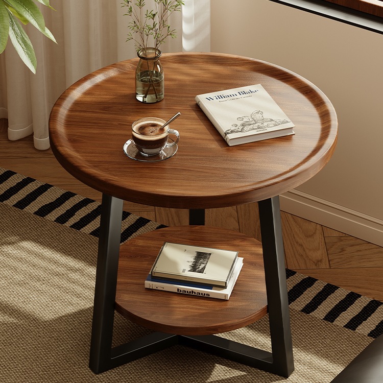Sofa Side Table Small Table Living Room Home Tea Table Movable Coffee Table Bedroom Bedside Table Bedside Storage Rack Round Table