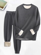 N 57984 Women's Fleece Hoodie Set �ӽq�l�����b �W���羳
