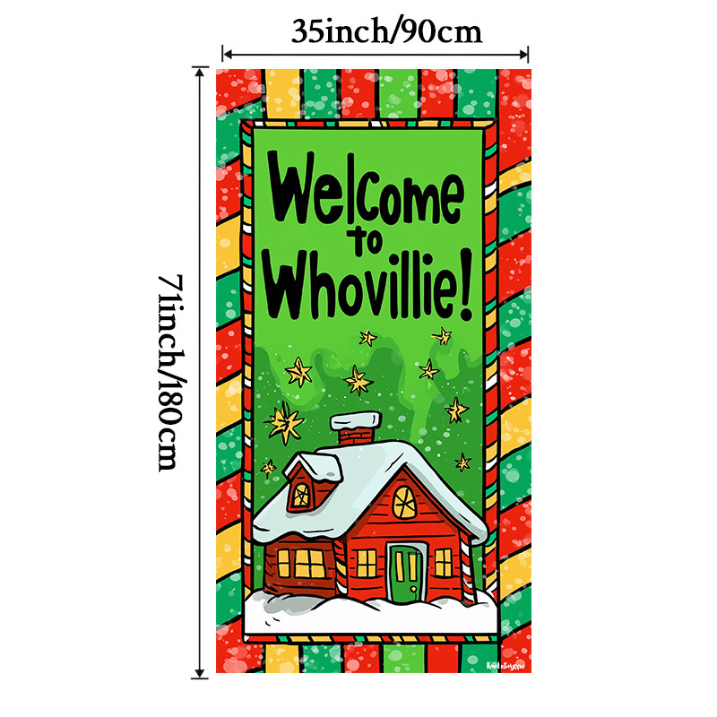 Lámparas de color de Navidad cubierta de tela decoración puerta de poliéster de alta densidad tela de fondo de Año Nuevo fiesta de puerta de entrada amueblado tapices