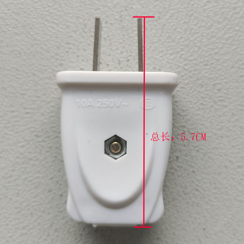 İki Pimli Dönən Elektrik Fişi, Kabel olmadan, Yastı Konstruksiya