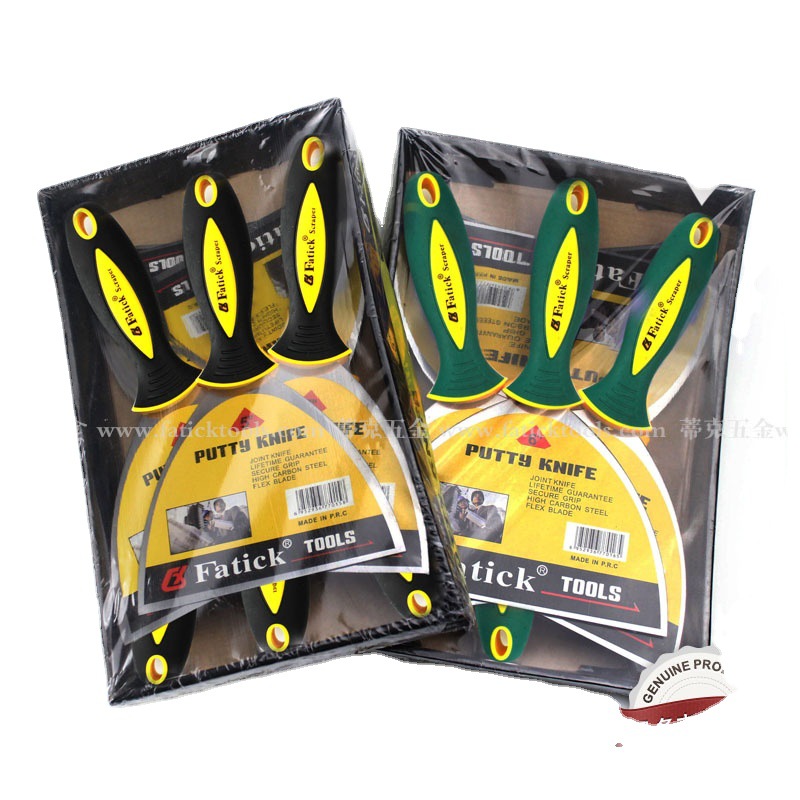 厂家直销 油灰刀 双色塑胶柄碳钢油灰刀