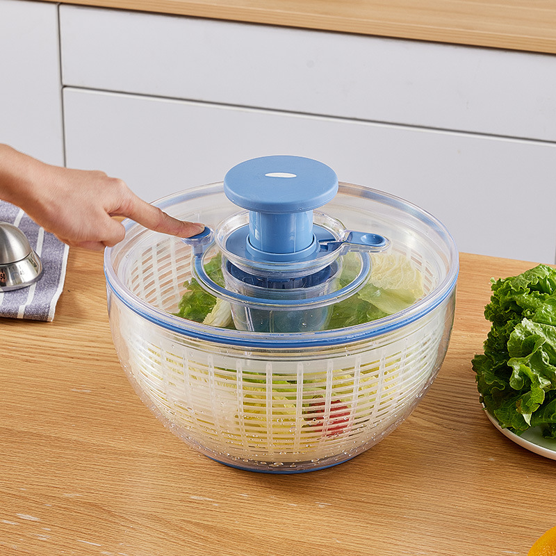 Manual Vegetable Dehydrator, Vegetable Washing Basket, Household Vegetable Washing and Drying Machine, Fruit Salad Dehydrator, Dehydration Basket, Draining Basket