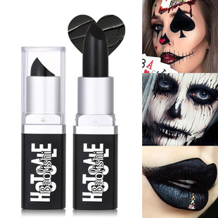 Black Lipstick Amazon Cross-Border Makeup Popular Halloween Black Lipstick Makeup Painted Dark Painted Lipstick