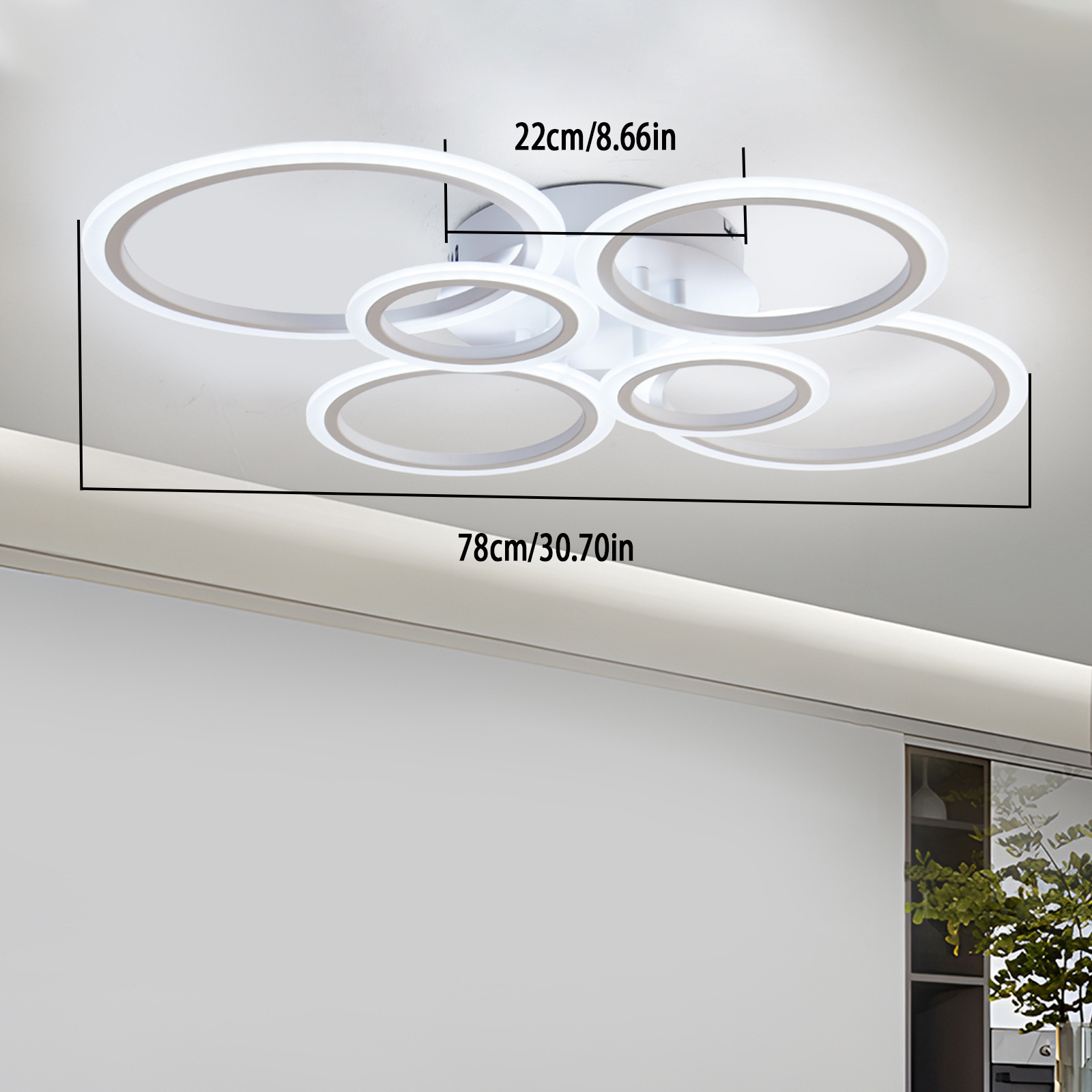 Transfronterizo Amazonas sala de estar lámpara de techo dormitorio lámpara de pasillo LED luz de atmósfera moderna simple lámpara Zhongshan al por mayor image 25