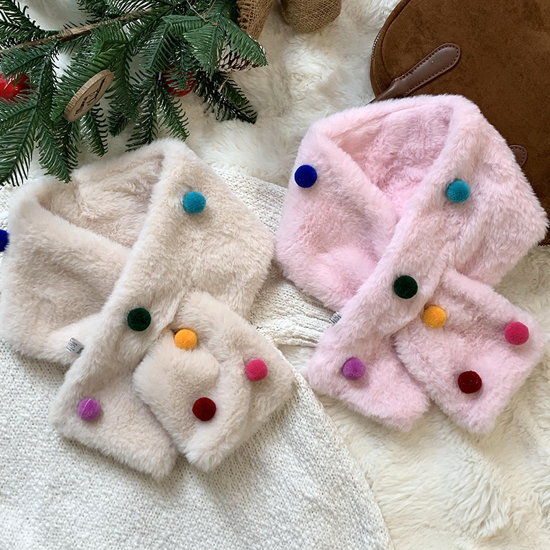 Bufandas de Navidad collar invierno caliente 2025 nuevo veludo engrosado collar de lana caliente bufandas al por mayor