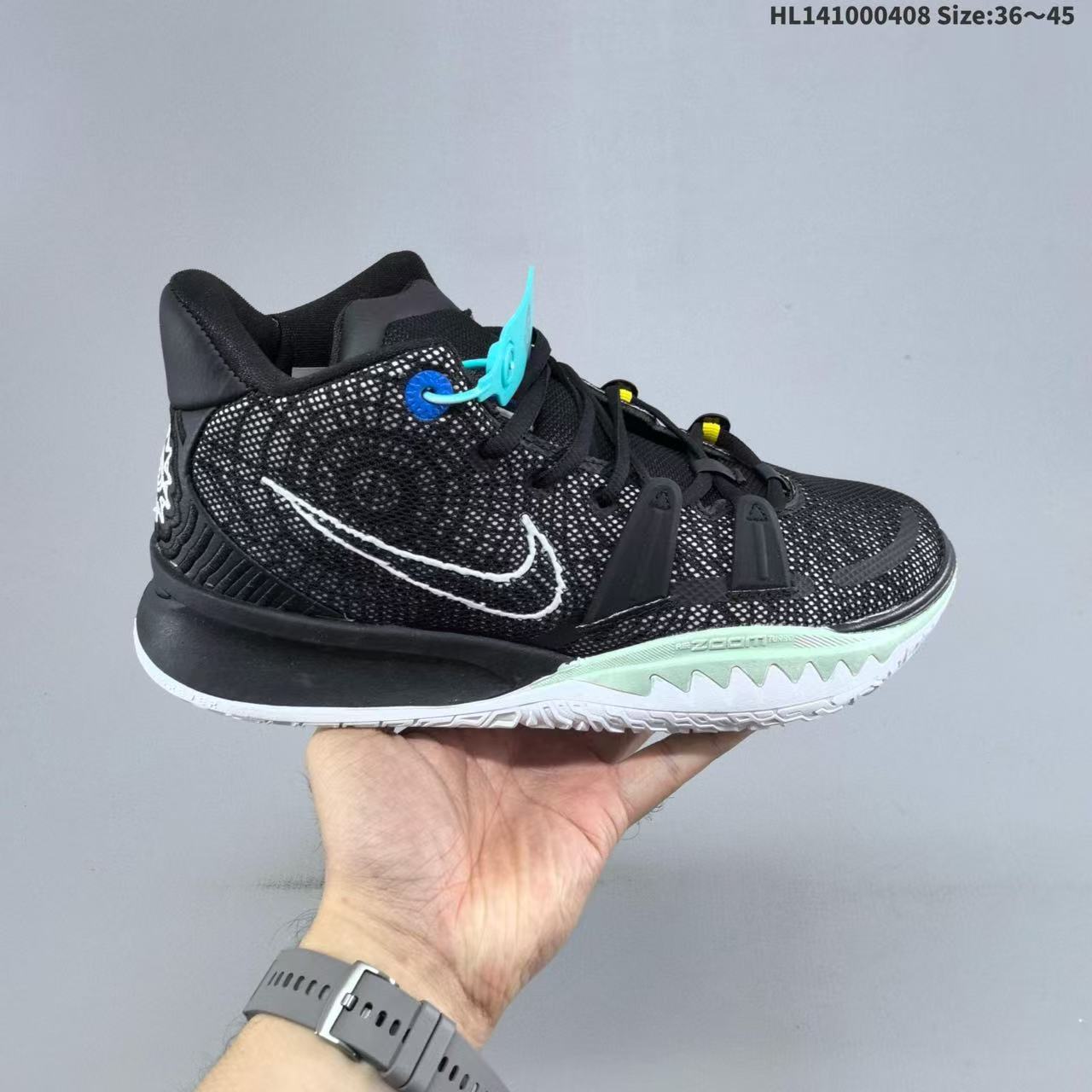 Zapatillas de Baloncesto de Caña Media Kyrie 7, Cuero y Caucho, Transpirables, para Deporte image 4