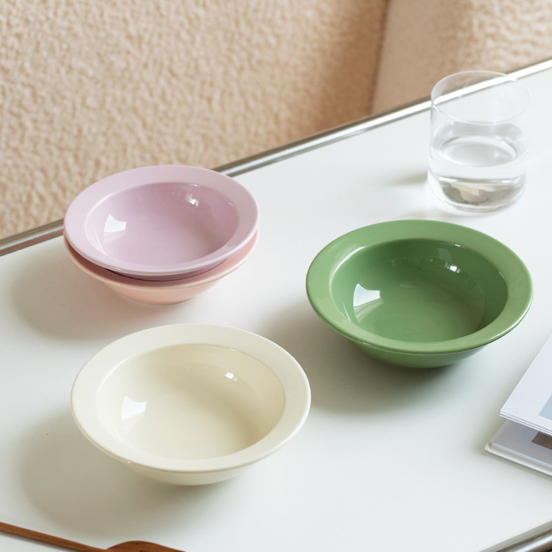 En stock al por mayor de cerámica merienda fruta yogur cereal helado tazón ensalada postre tazón salón Mesa café entrada almacenamiento