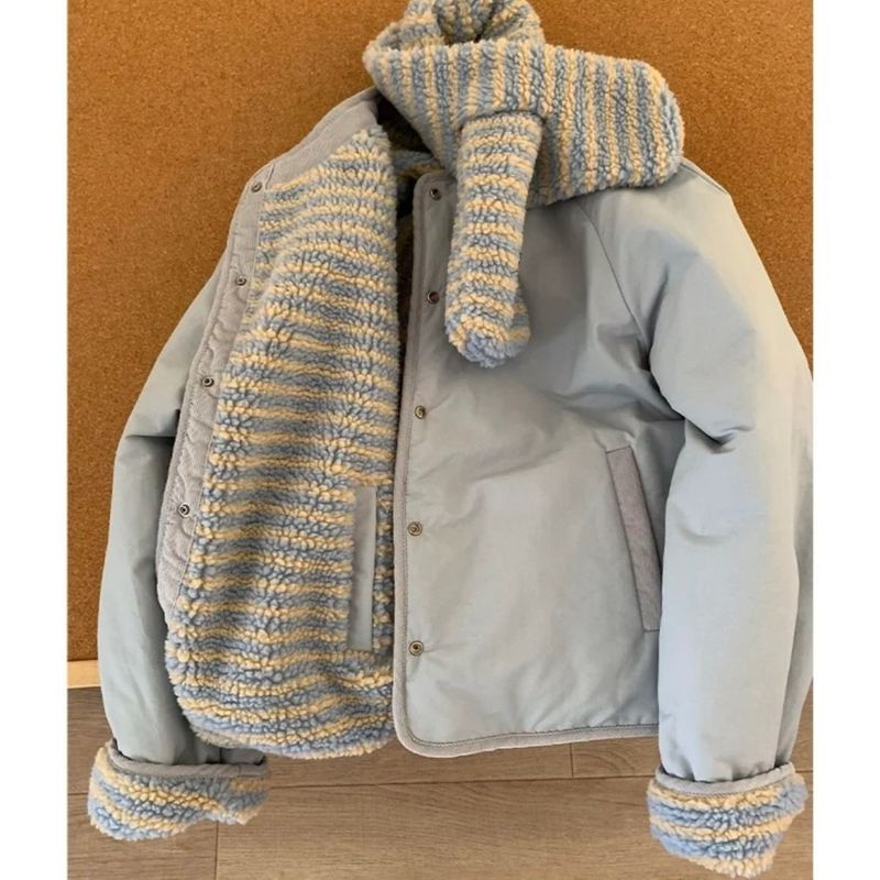 微胖大码女装两面穿棉服外套女2025冬季新款韩系保暖加厚宽松棉衣|undefined