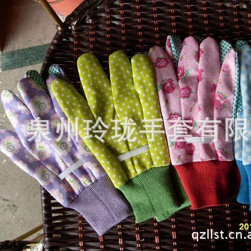 生产销售LC16印花手套 柔软防滑手套 儿童园艺手套支持定 制