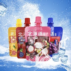 Golden Language Hokkaido Flavor Sucking Freeze Fruit Flavor Jelly 240g Children Snacks Wholesale Peach Grape Jelly