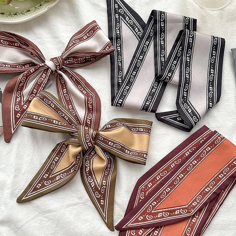 2025 mujeres primavera y verano coreano bolsas de cabello de color sólido correa de cabello de flores de caju