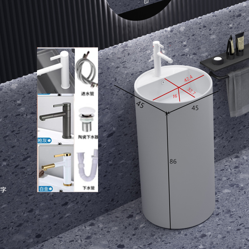 Dayuan 45+45+86 white complete set of faucets