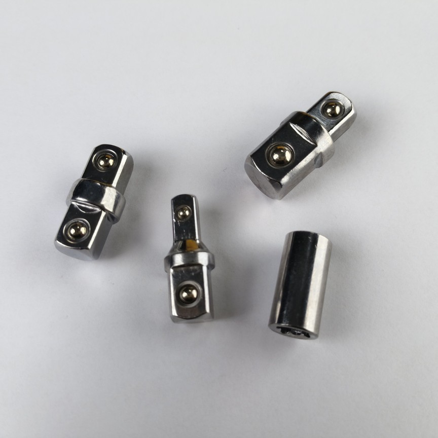 Dual Ratchet Extension Wrench with Dual-Purpose Large and Small Adapters, 3/8 to 1/4 Ratchet Wrench Adapter