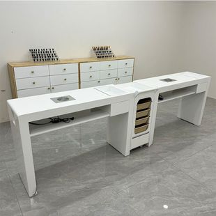 Japanese-Style Lacquer Groove Storage Box Manicure Table with Built-In Vacuum Cleaner Manicure Table for Single or Double Person Operation