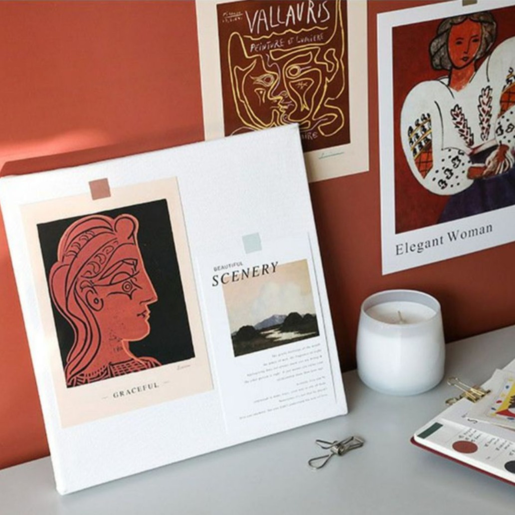 ins风复古文艺卡片装饰墙贴简约墙面卧室装饰diy学生宿舍海报定制