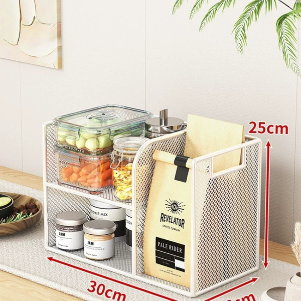 【Two-layer medium size】White rack grid model₲