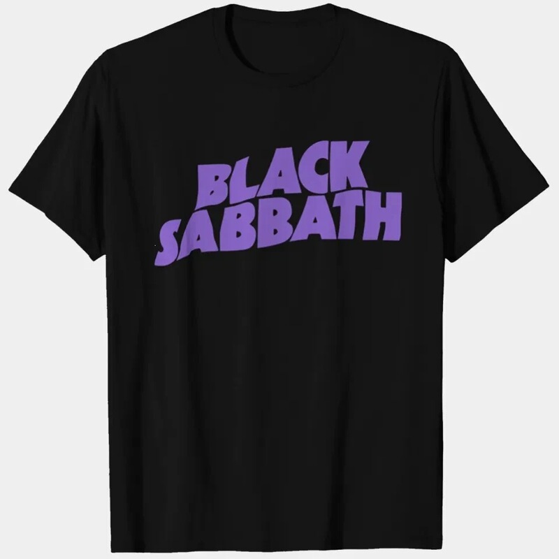 Pure Cotton Short-Sleeve T-Shirt for Men, Summer Classic Logo, New Black Sabbath Men's High-Quality T-Shirt