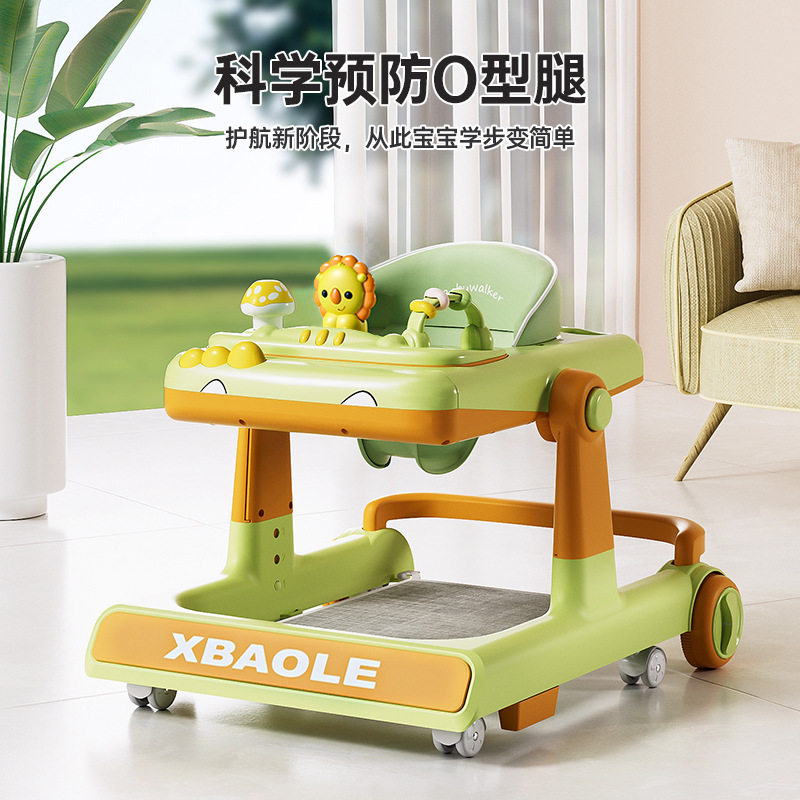 Baby walker anti-O leg multifunction anti-tip sit-down stroller for girls and boys three-in-one push cart new style