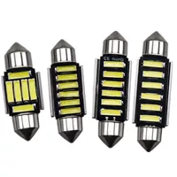 Автомобильный светодиодный двойной наконечник 7020 6smd бесполюсный декодированный свет для чтения номерной знак света фар фар задняя коробка света