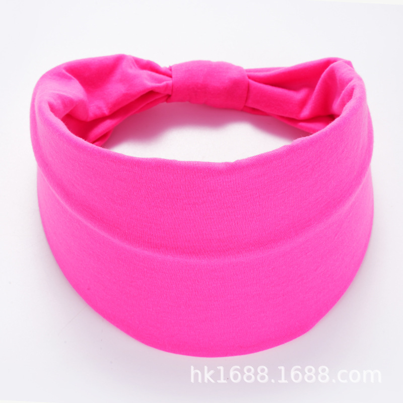 European and American trend solid color yoga sports hair band Girls Sweat absorption and antiperspirant wholesale