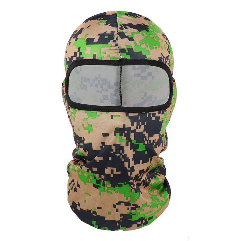 Máscara de ciclismo a prueba de viento de motocicleta de verano transfronteriza Máscara de camuflaje de pesca al aire libre Máscara de protección solar de ciclismo de seda de hielo